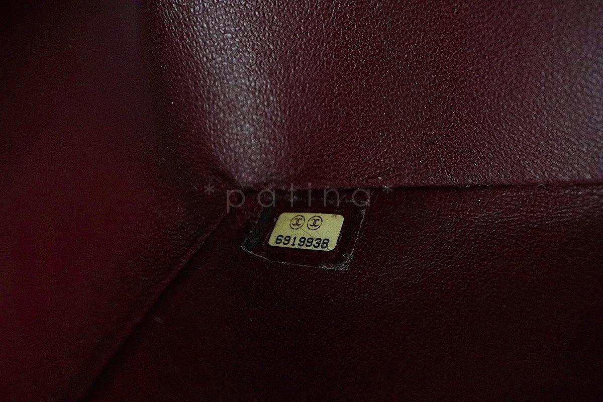 Chanel Black Lambskin Jumbo Quilted Classic 2.55 Flap Bag 24k Gold Plated 9TC - Image 12