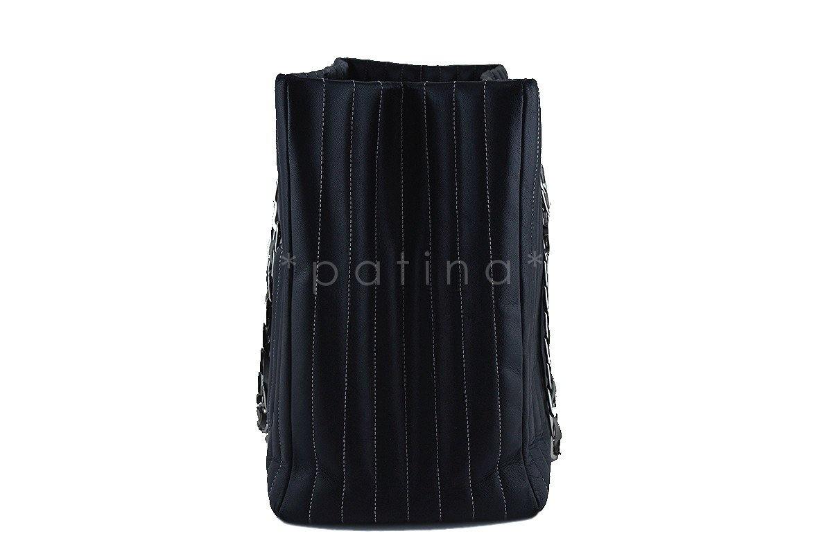 Chanel Black Lambskin Large Mademoiselle Vertical Tote Bag - Image 3