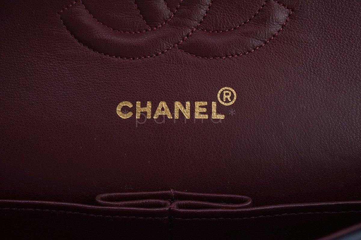 Chanel Black Lambskin Medium Classic 2.55 Double Flap Bag 24k GHW - Image 11