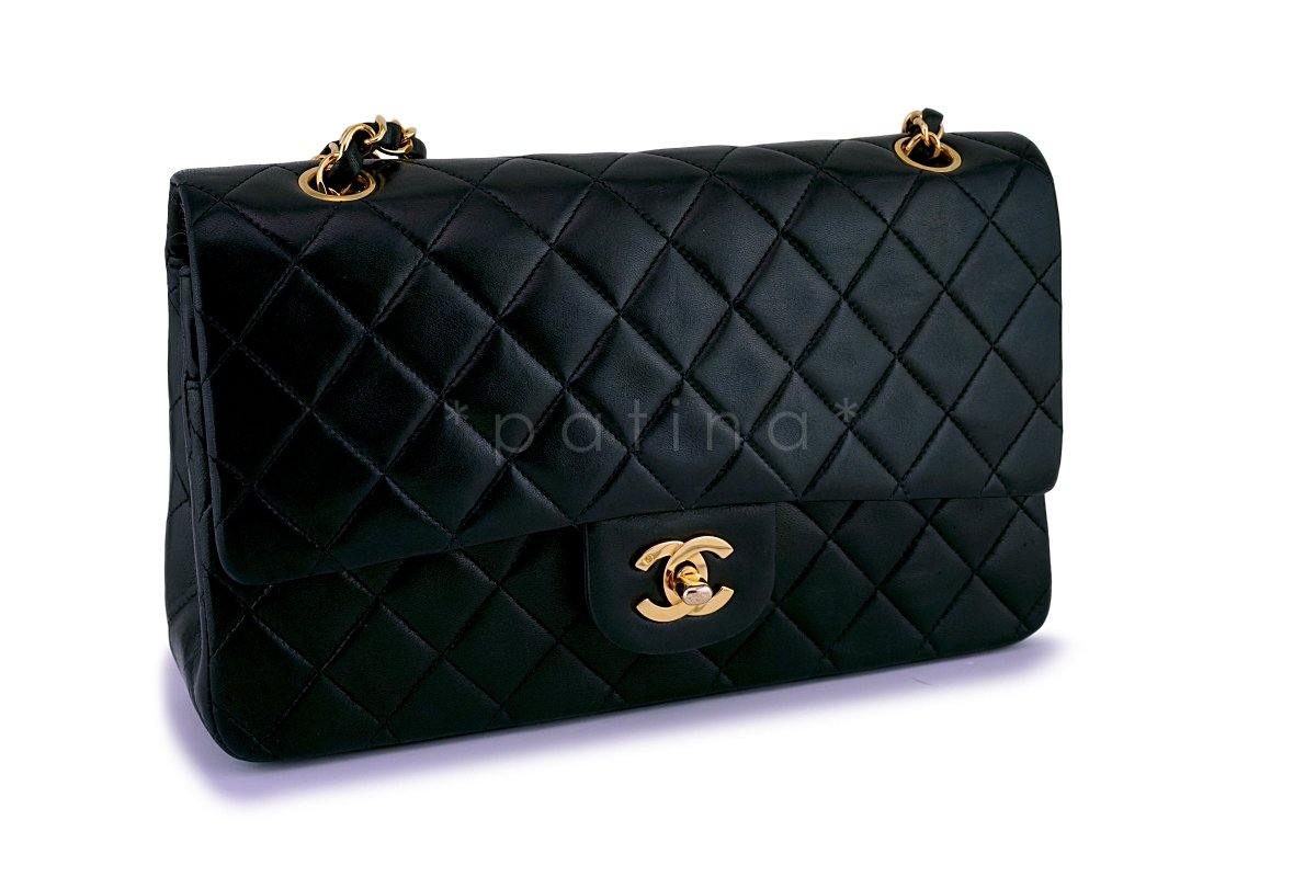 Chanel Black Lambskin Medium Classic Double Flap Bag 24k GHW - Image 3