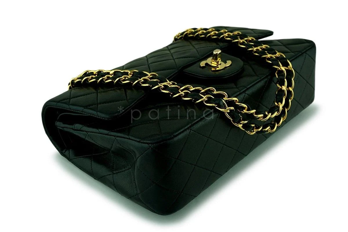Chanel Black Lambskin Medium Classic Double Flap Bag 24k GHW - Image 7