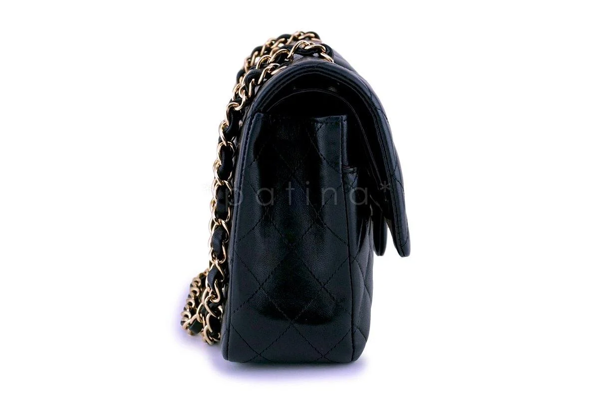 Chanel Black Lambskin Medium Classic Double Flap Bag 24k GHW - Image 4