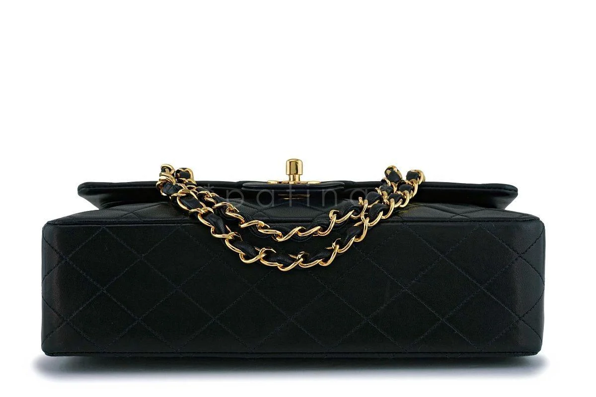 Chanel Black Lambskin Medium Classic Double Flap Bag 24k GHW - Image 6