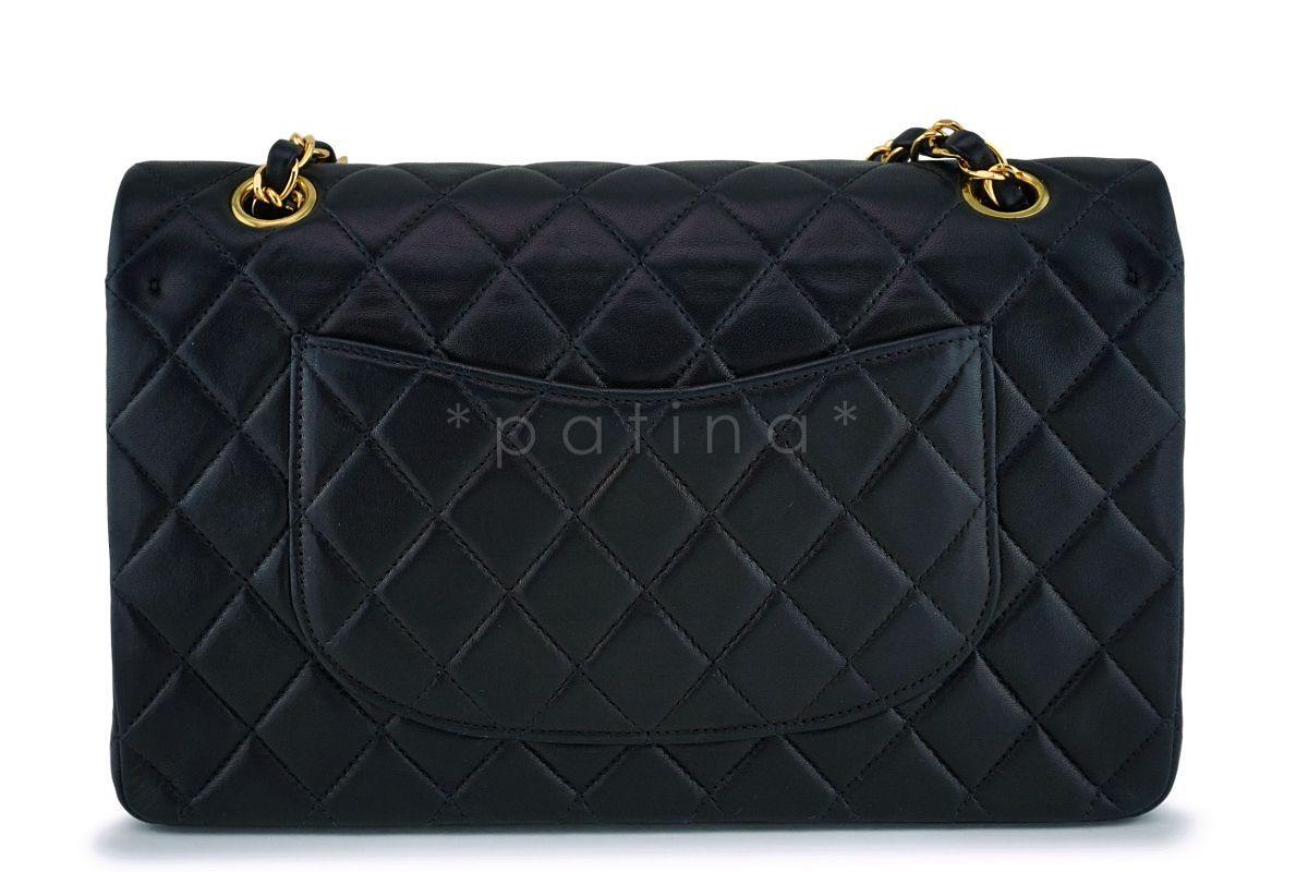 Chanel Black Lambskin Medium Classic Double Flap Bag 24k GHW - Image 5