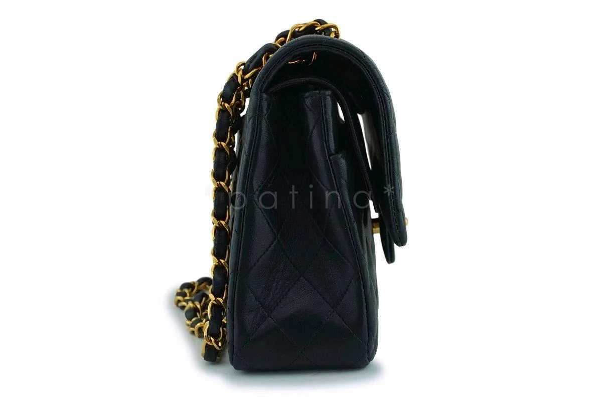 Chanel Black Lambskin Medium Classic Double Flap Bag 24k GHW - Image 4