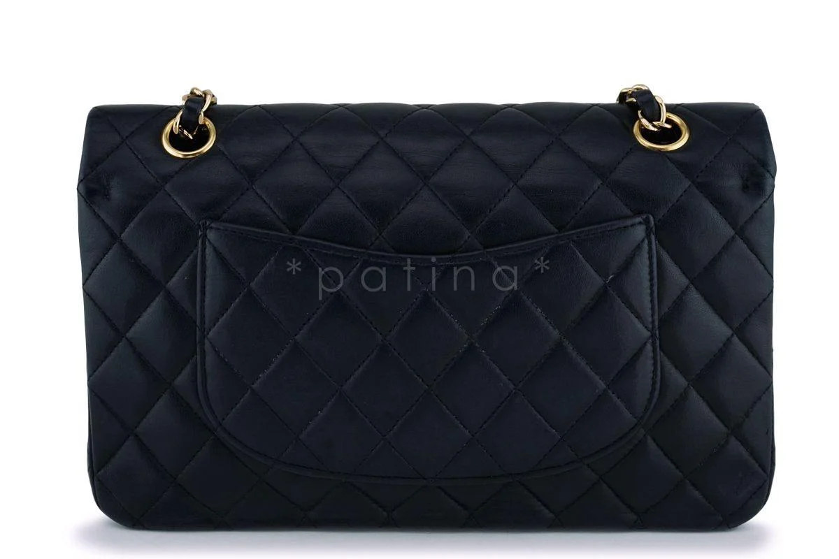 Chanel Black Lambskin Medium Classic Double Flap Bag 24k GHW - Image 5
