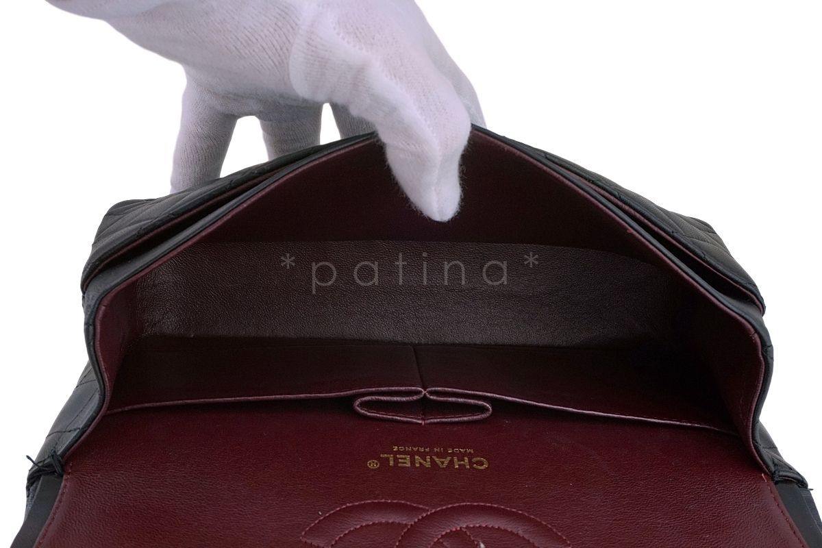 Chanel Black Lambskin Medium Classic Double Flap Bag 24k GHW - Image 10
