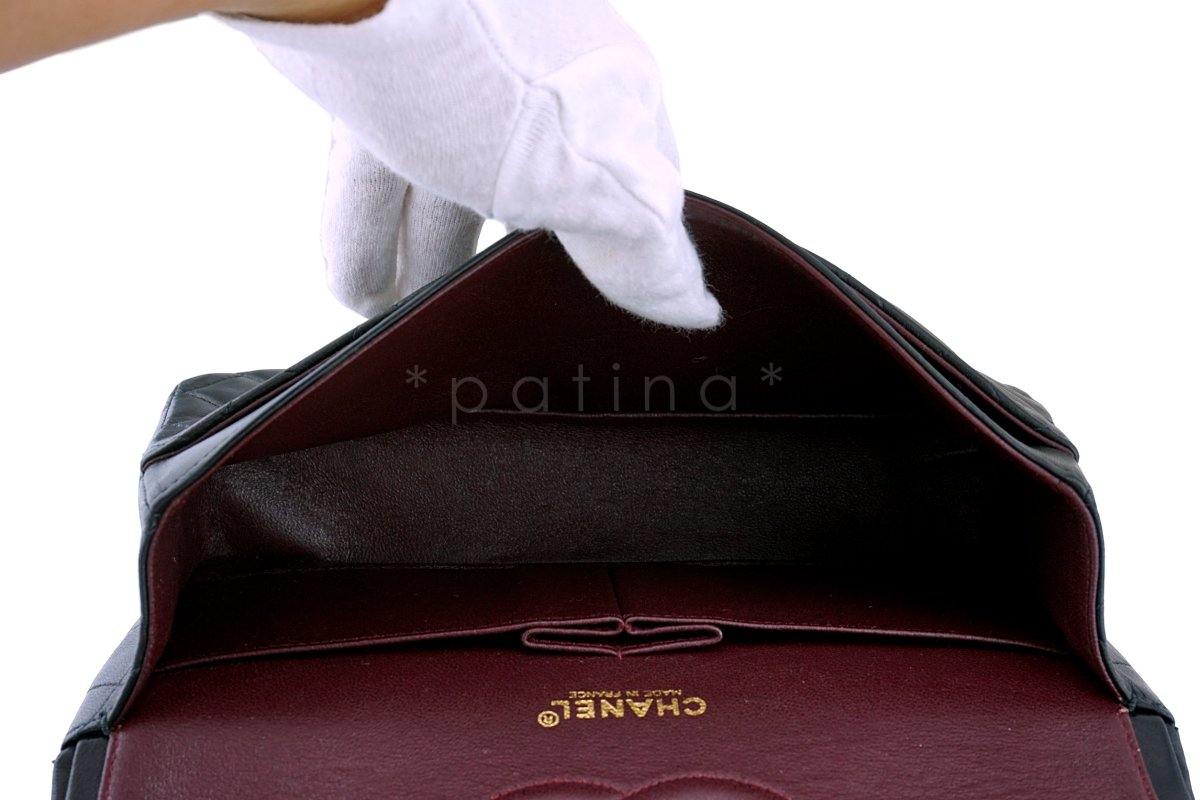 Chanel Black Lambskin Medium Classic Double Flap Bag 24k GHW - Image 10