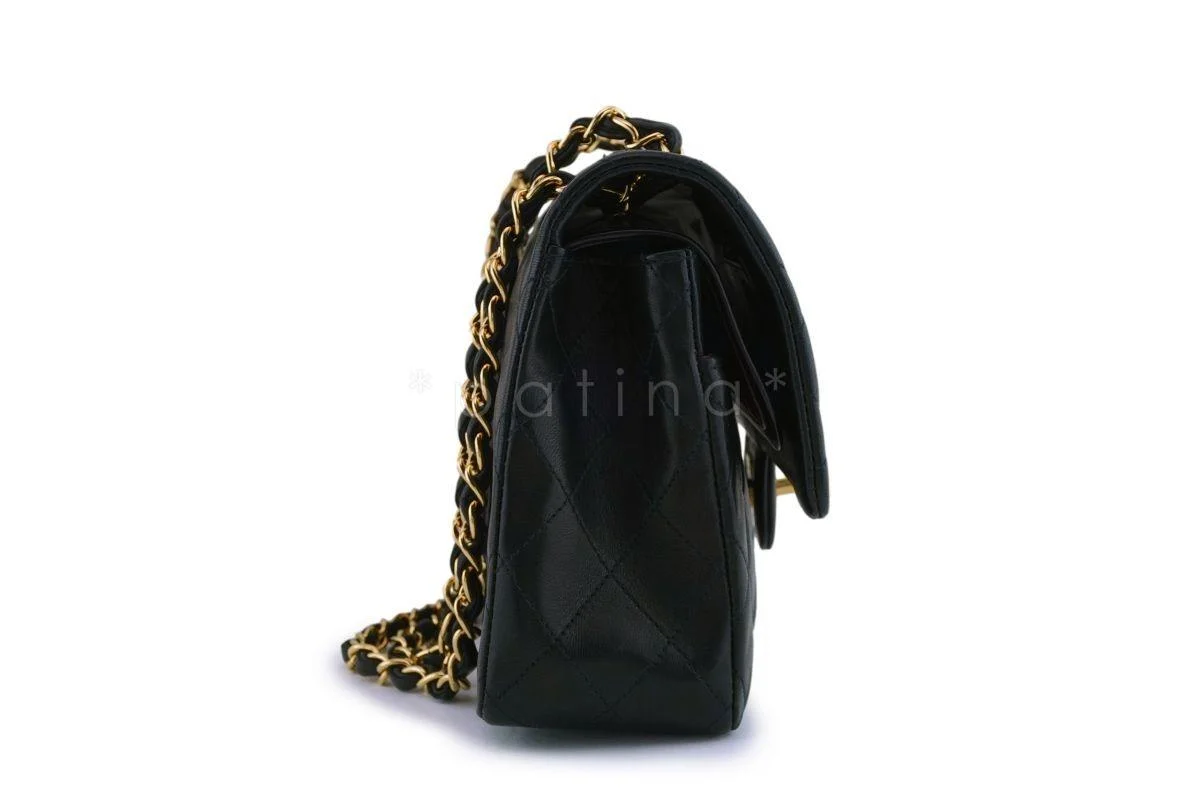 Chanel Black Lambskin Medium Classic Double Flap Bag 24k GHW - Image 4