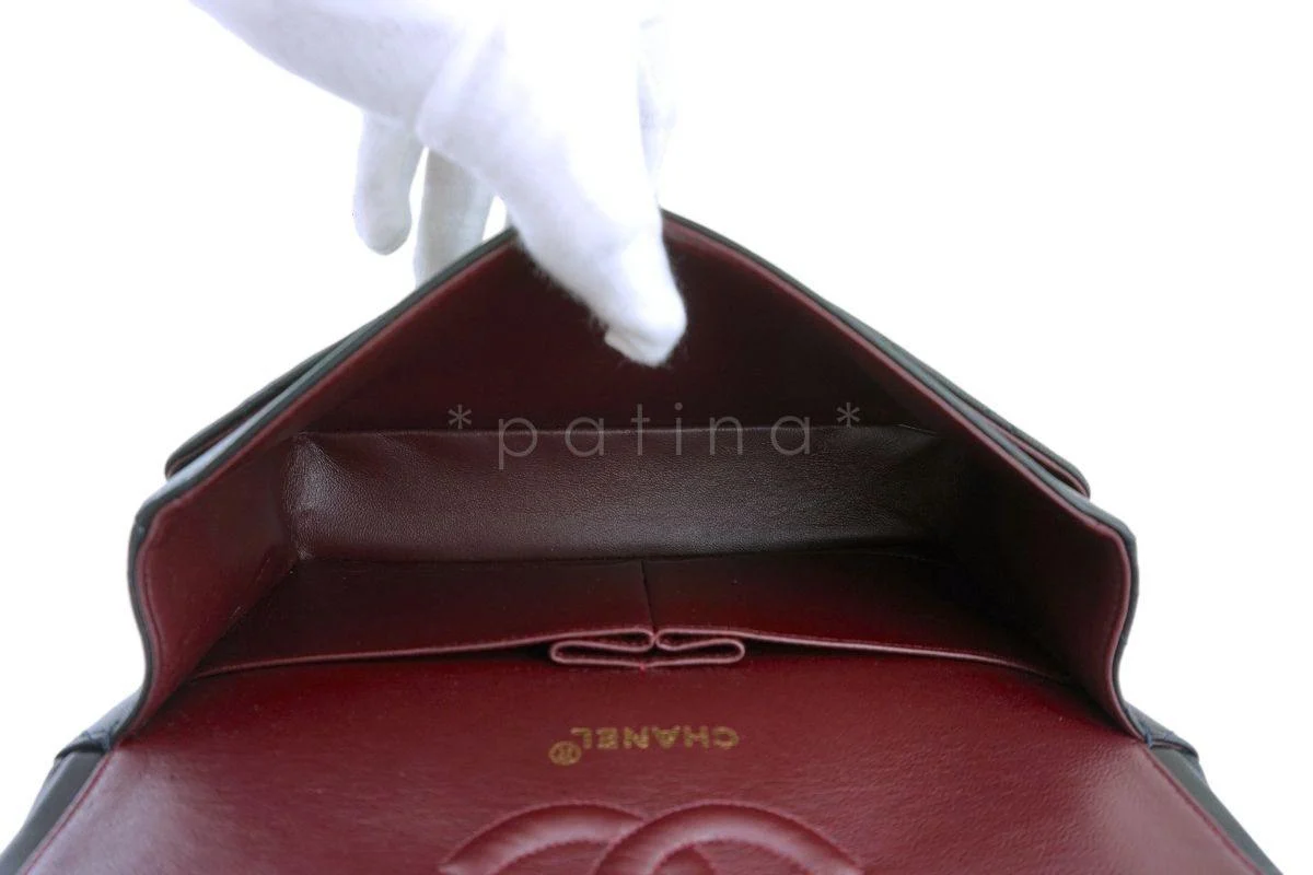 Chanel Black Lambskin Medium Classic Double Flap Bag 24k GHW - Image 9
