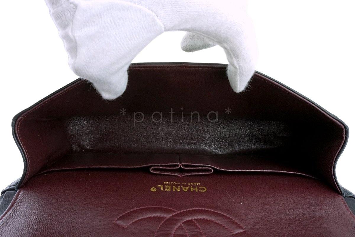 Chanel Black Lambskin Medium Classic Double Flap Bag 24k GHW - Image 10
