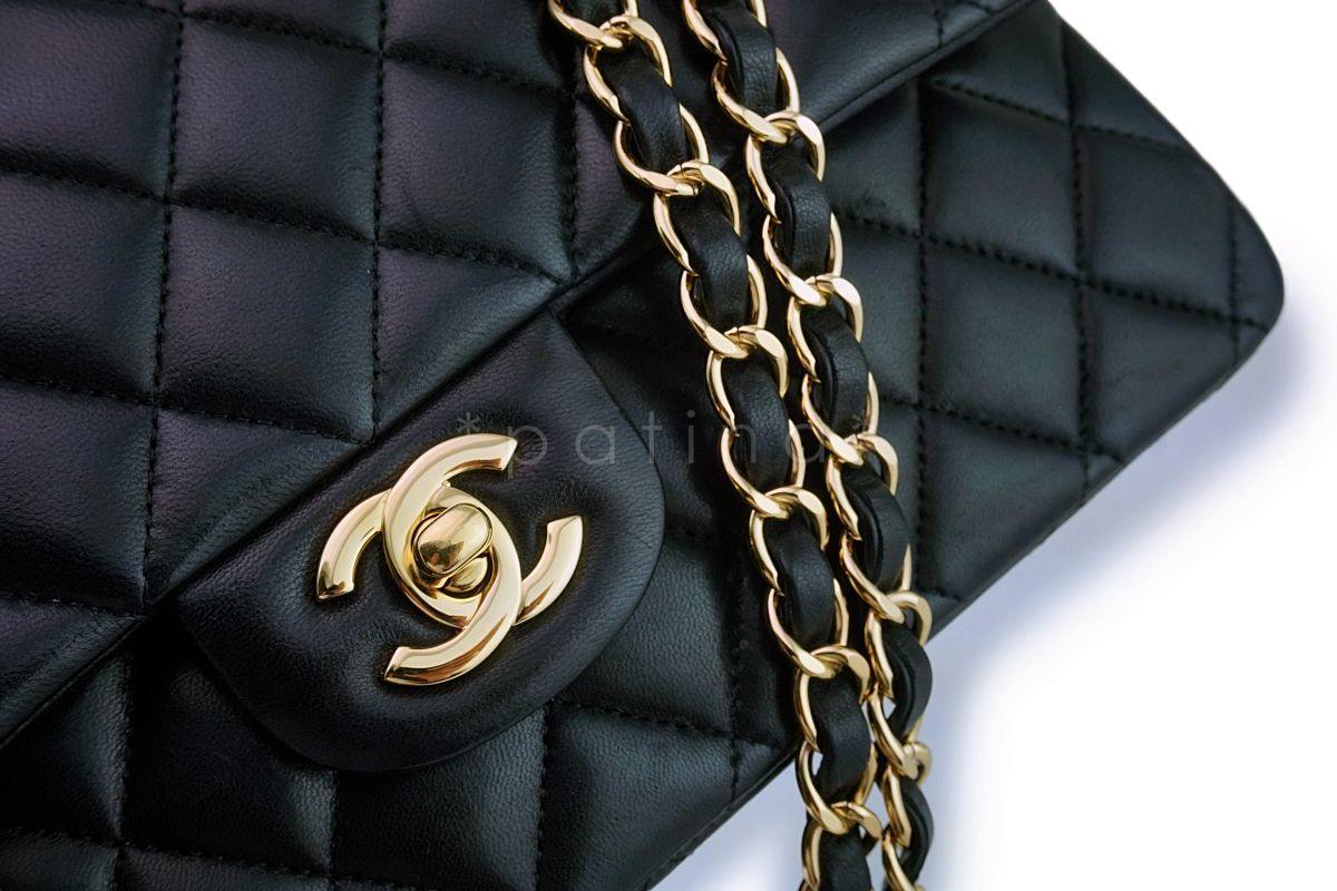 Chanel Black Lambskin Medium Classic Double Flap Bag GHW - Image 8