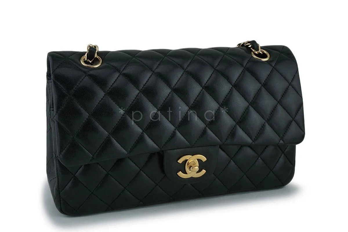 Chanel Black Lambskin Medium Classic Double Flap Bag GHW - Image 3
