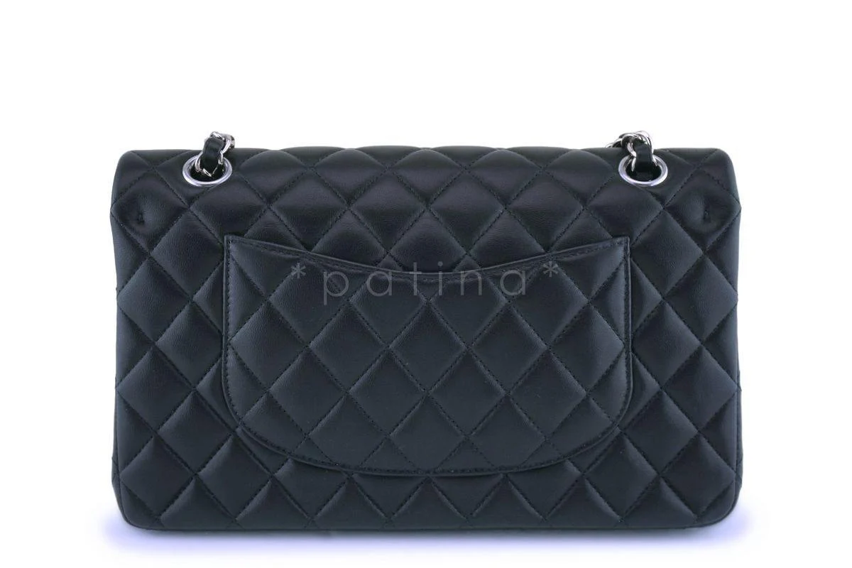 Chanel Black Lambskin Medium Classic Double Flap Bag SHW - Image 5