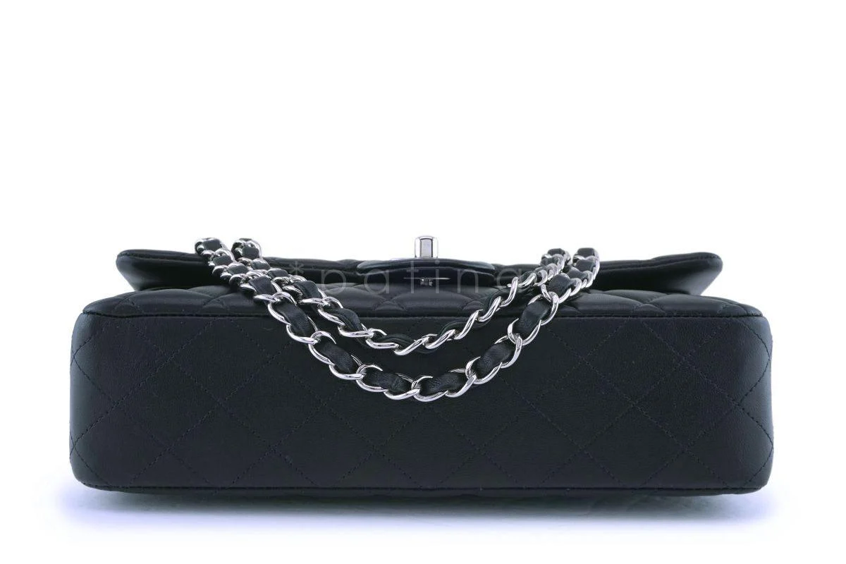 Chanel Black Lambskin Medium Classic Double Flap Bag SHW - Image 6