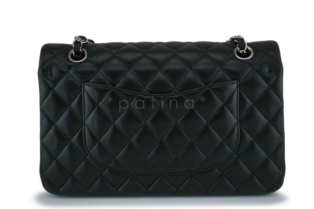 Chanel Black Lambskin Medium Classic Double Flap Bag SHW - Image 5