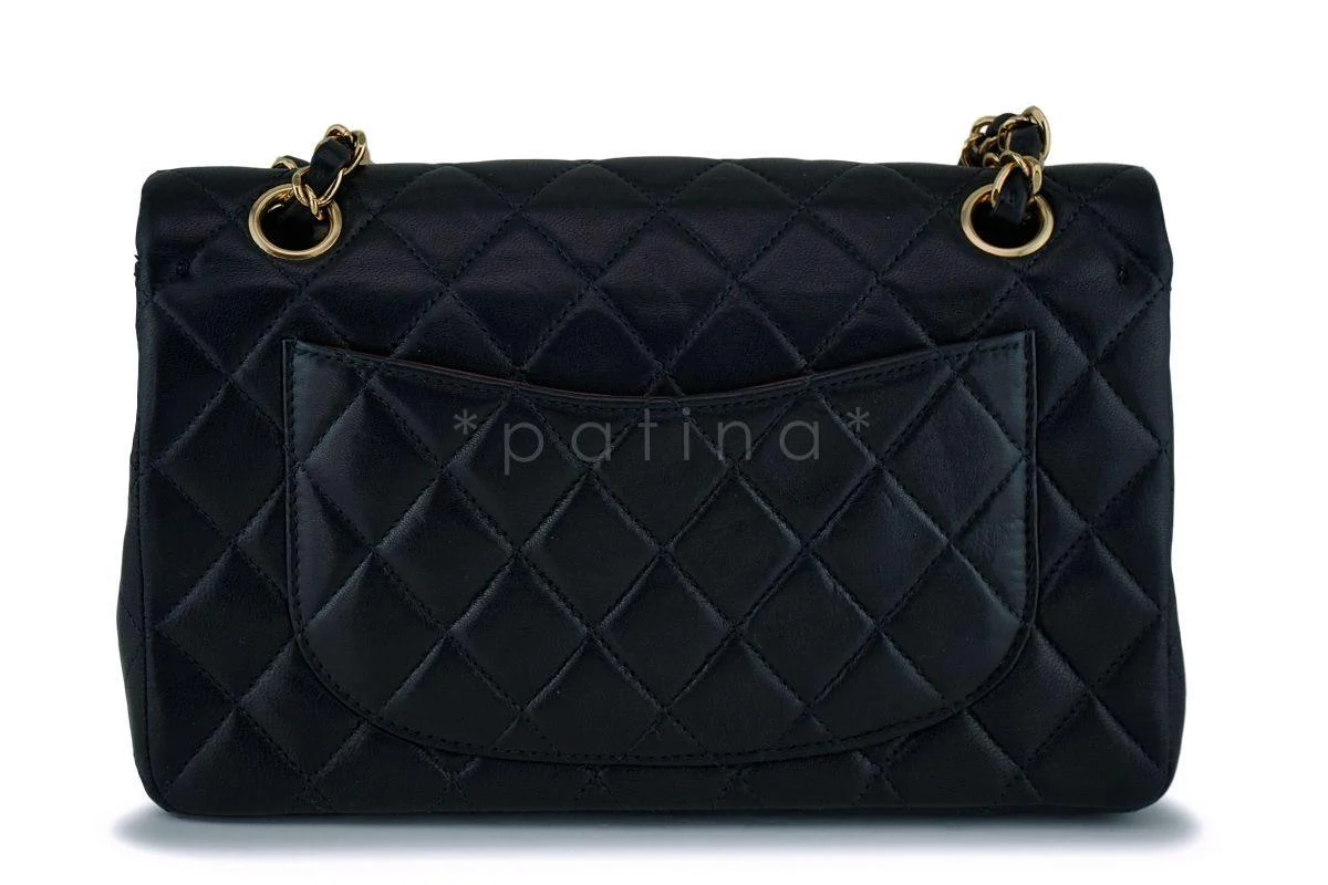Chanel Black Lambskin Small Classic Double Flap Bag 24k GHW - Image 4