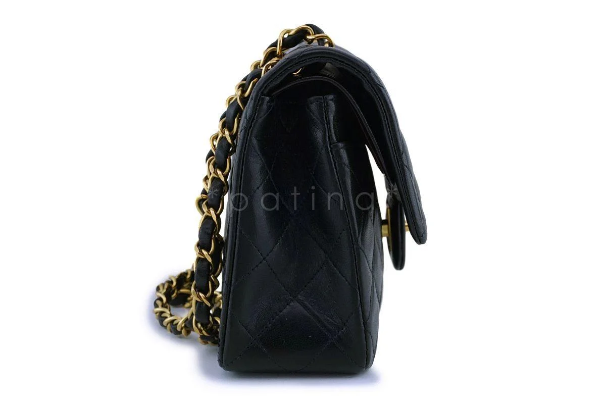 Chanel Black Lambskin Small Classic Double Flap Bag 24k GHW - Image 4