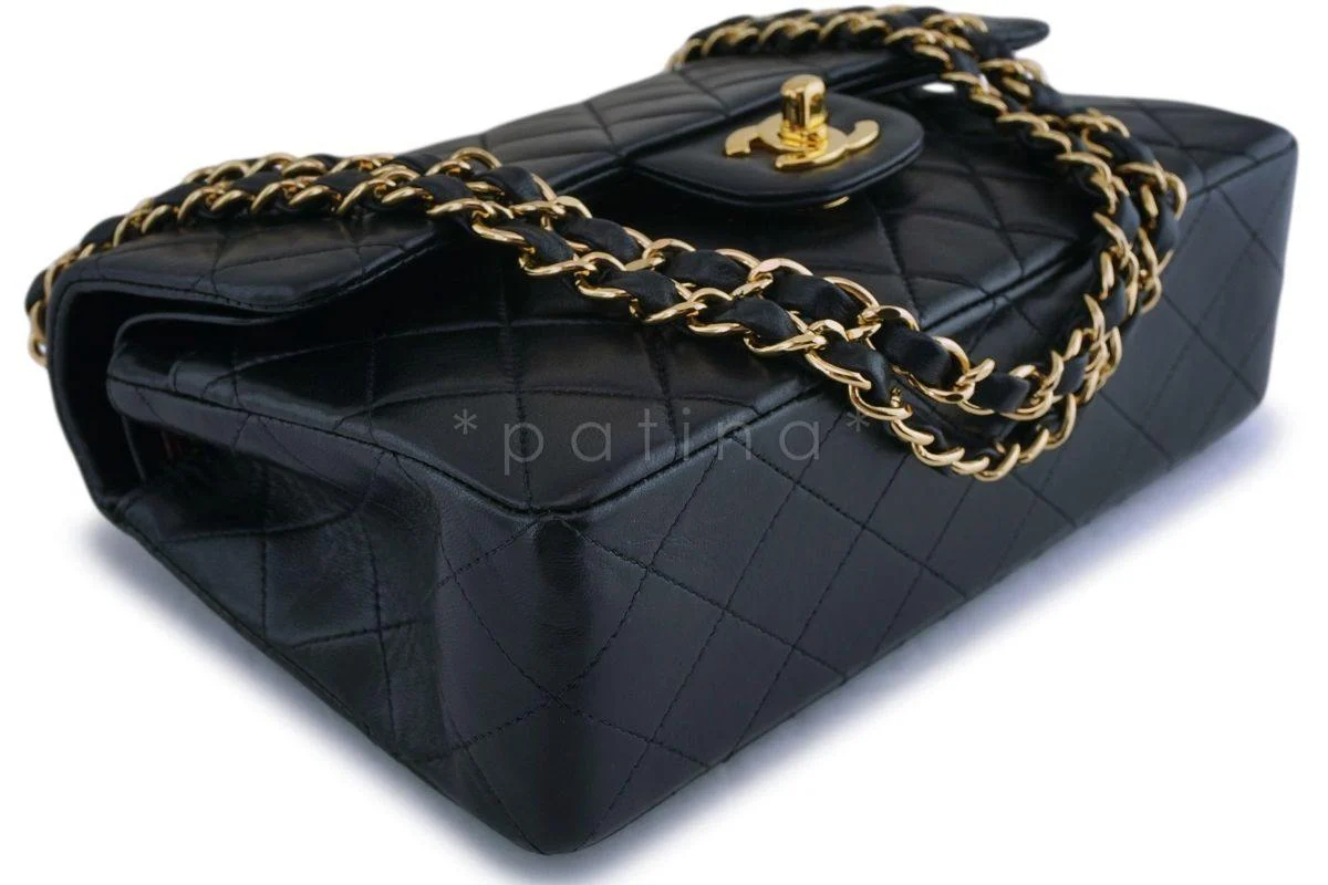 Chanel Black Lambskin Small Classic Double Flap Bag 24k GHW - Image 7
