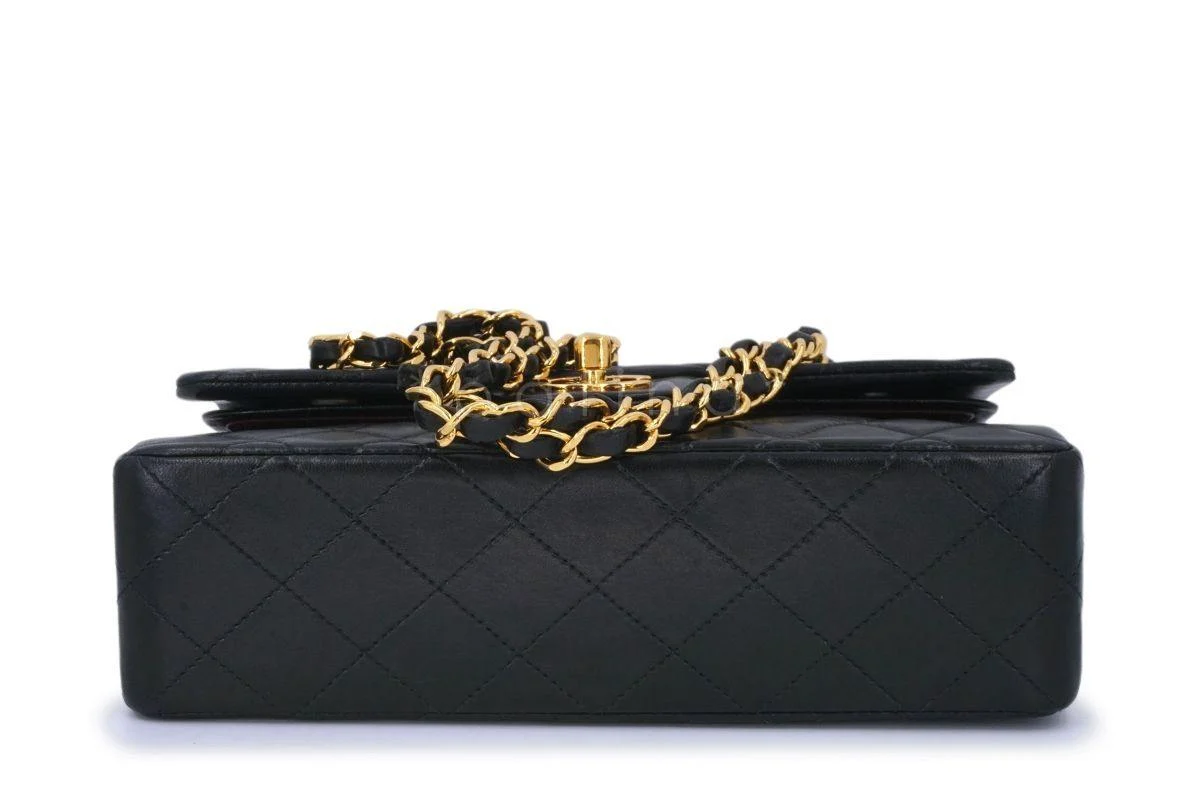 Chanel Black Lambskin Small Classic Double Flap Bag 24k GHW - Image 6