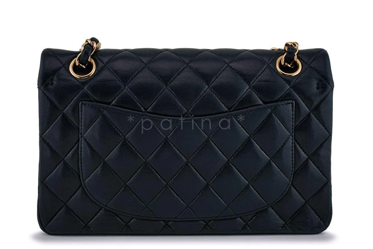 Chanel Black Lambskin Small Classic Double Flap Bag GHW - Image 5
