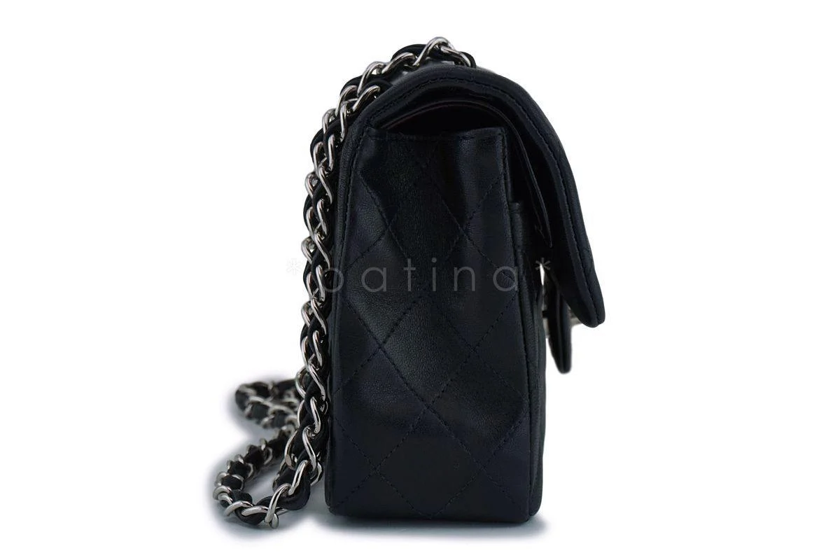 Chanel Black Lambskin Small Classic Double Flap Bag SHW - Image 4