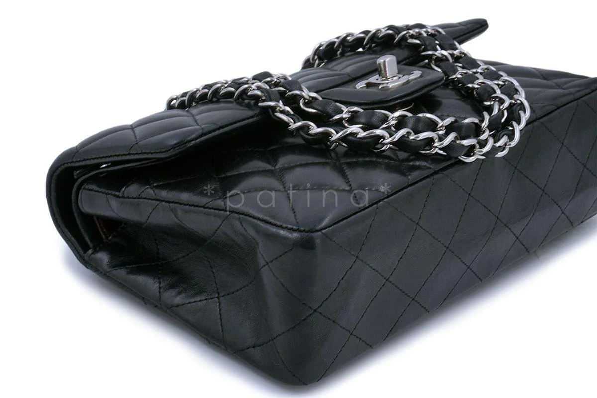 Chanel Black Lambskin Small Classic Double Flap Bag SHW - Image 7