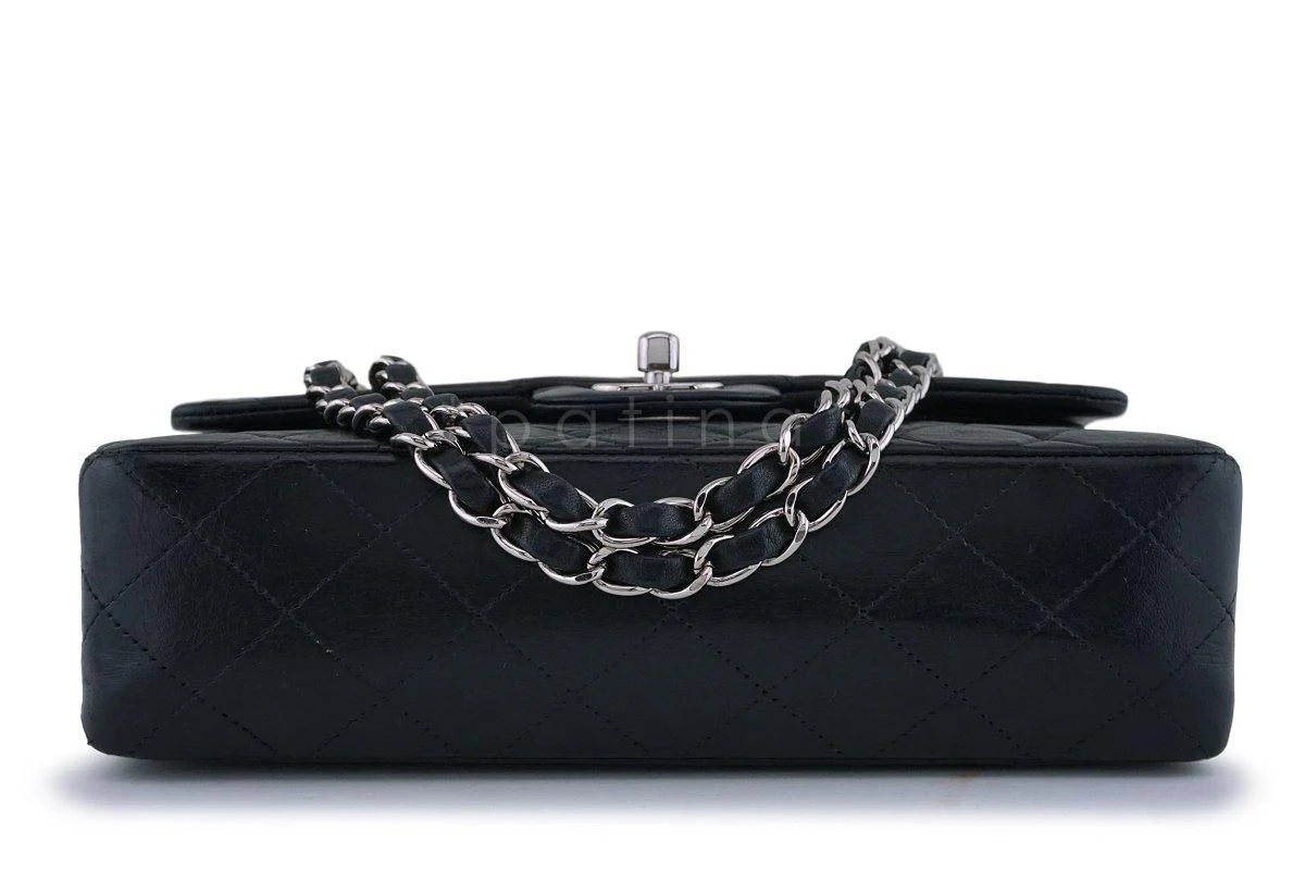 Chanel Black Lambskin Small Classic Double Flap Bag SHW - Image 6