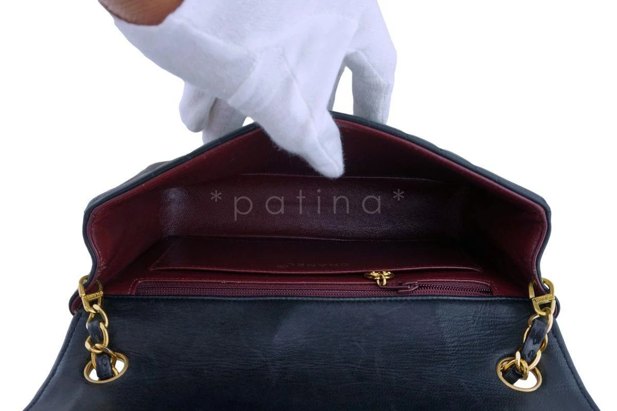 Chanel Vintage Black Lambskin Small Mademoiselle Classic Flap Bag 24k GHW - Image 10