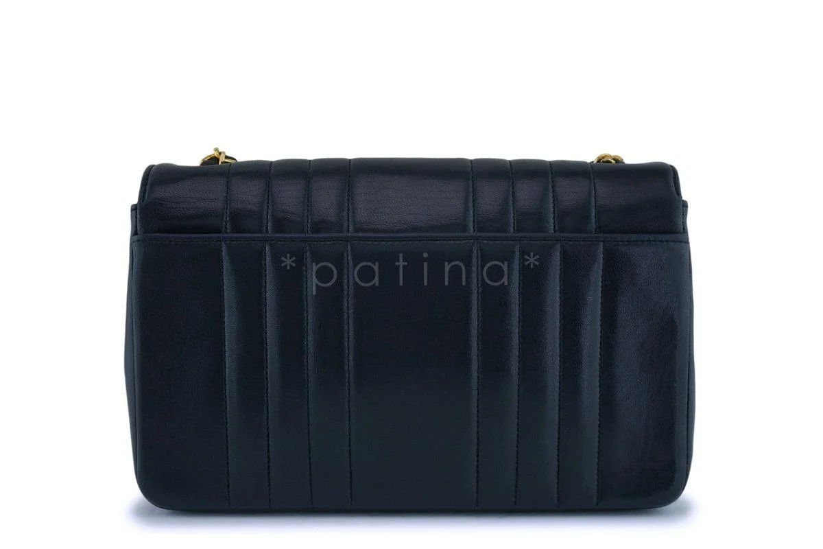 Chanel Vintage Black Lambskin Small Mademoiselle Classic Flap Bag 24k GHW - Image 5