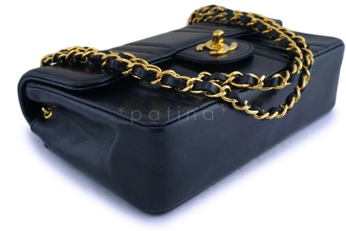 Chanel Vintage Black Lambskin Small Mademoiselle Classic Flap Bag 24k GHW - Image 7