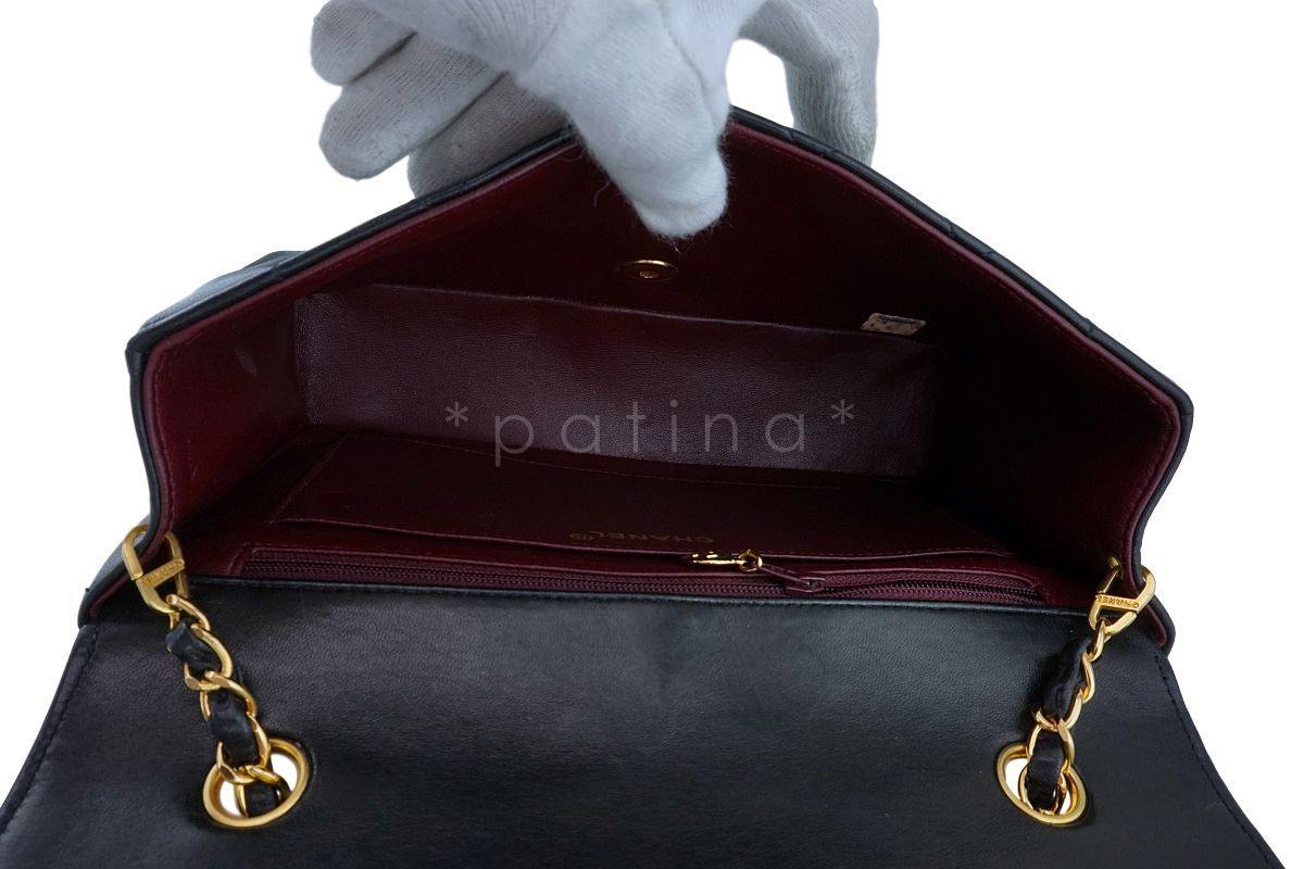 Chanel Black Lambskin Vintage Lambskin Diana Medium Classic Flap Bag 24k GHW - Image 10