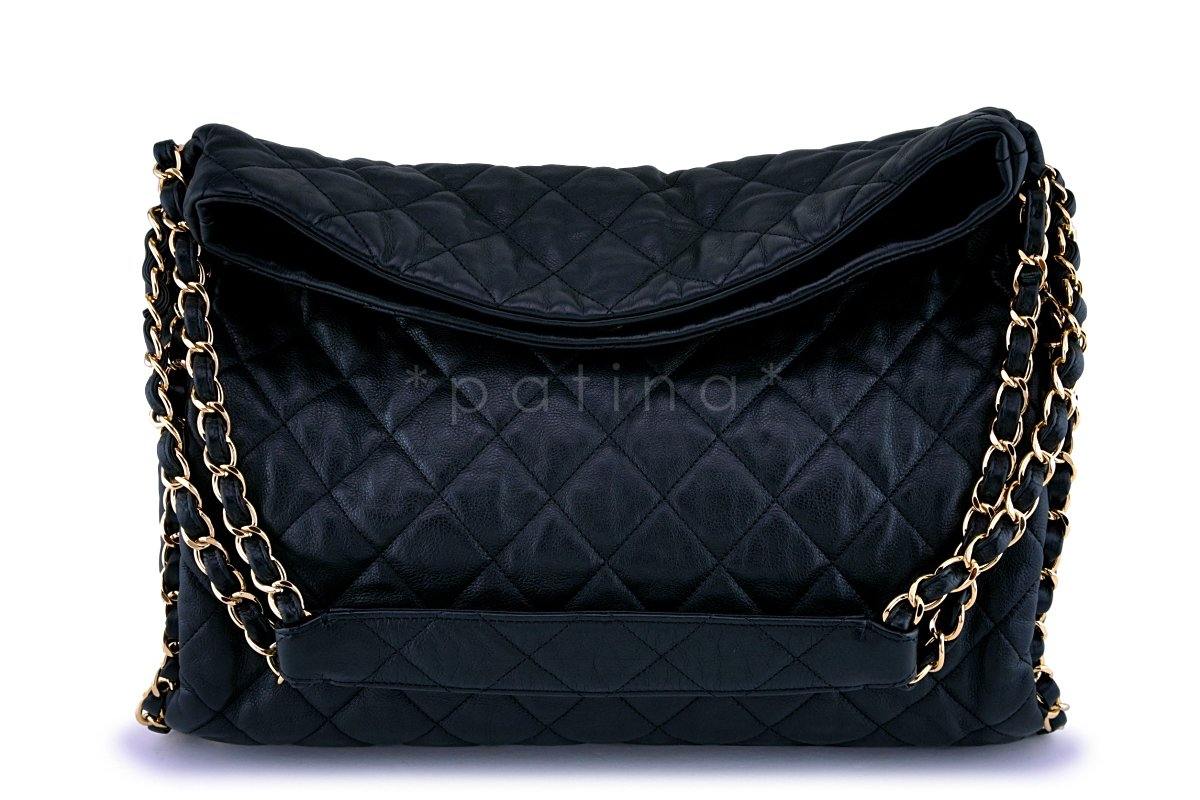 Chanel Black Large Chain Around Tote Ultimate Soft Hobo Bag GHW - Image 2