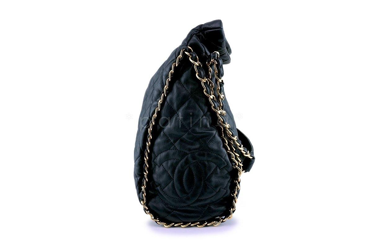 Chanel Black Large Chain Around Tote Ultimate Soft Hobo Bag GHW - Image 4