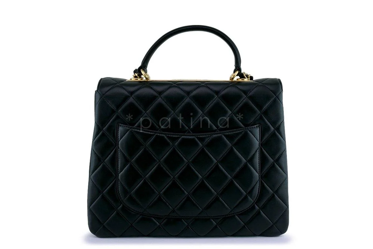 Chanel Black Large Trendy CC Classic Handle Shoulder Flap Tote Bag - Image 4
