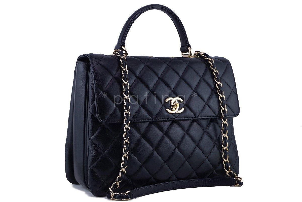 Chanel Black Large Trendy CC Classic Handle Shoulder Tote Bag - Image 2