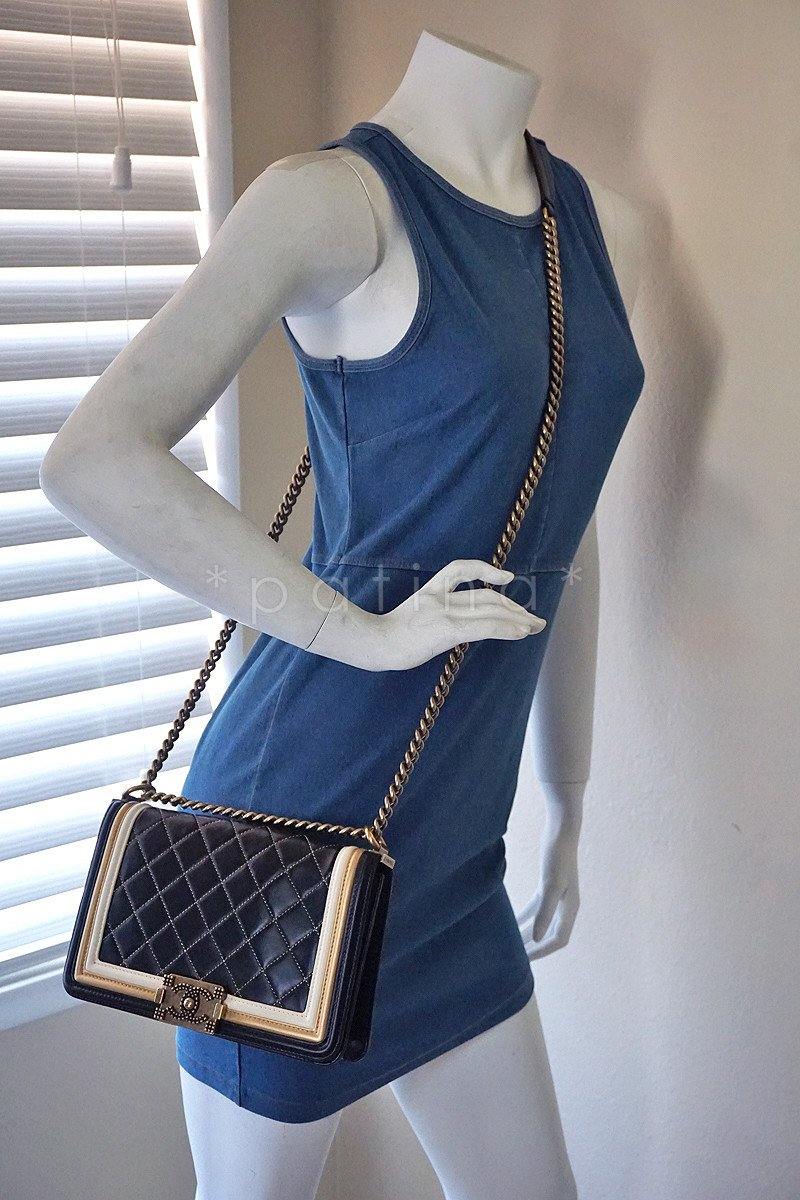 Chanel Black Limited Baroque Gold Framed Le Boy Classic Flap - Image 15