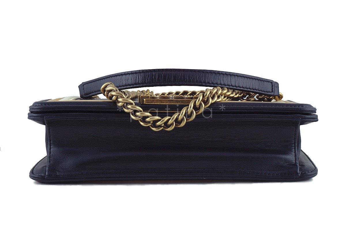 Chanel Black Limited Baroque Gold Framed Le Boy Classic Flap - Image 6