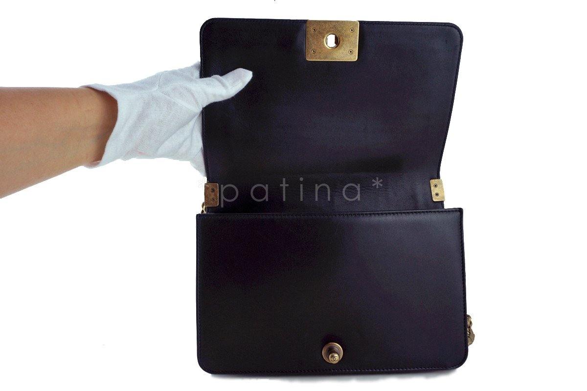 Chanel Black Limited Baroque Gold Framed Le Boy Classic Flap - Image 9