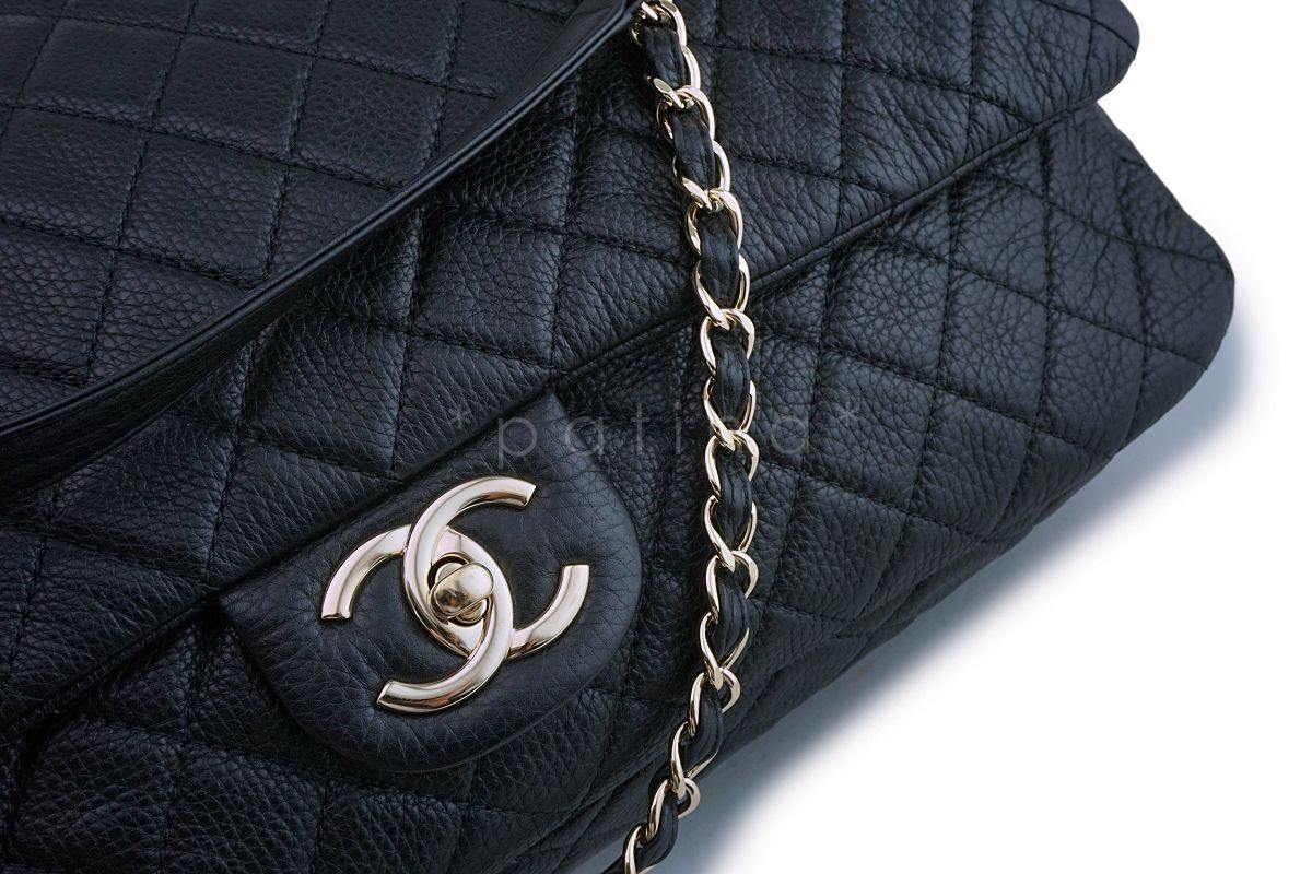 Chanel Black Ltd Airlines Runway Travel XXL Classic Flap Bag GHW - Image 8
