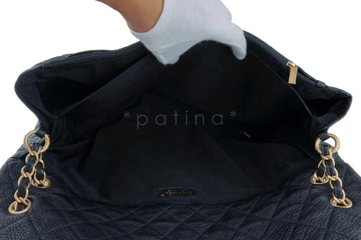 Chanel Black Ltd Airlines Runway Travel XXL Classic Flap Bag GHW U92 - Image 10