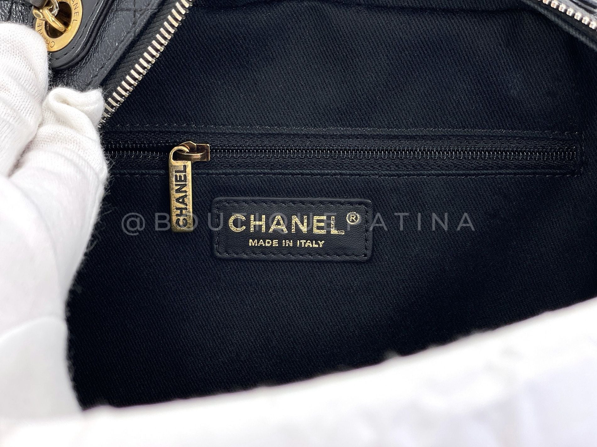 Chanel Black Luxe Vanity Case Bag Coco Curve GHW 36V - Image 11