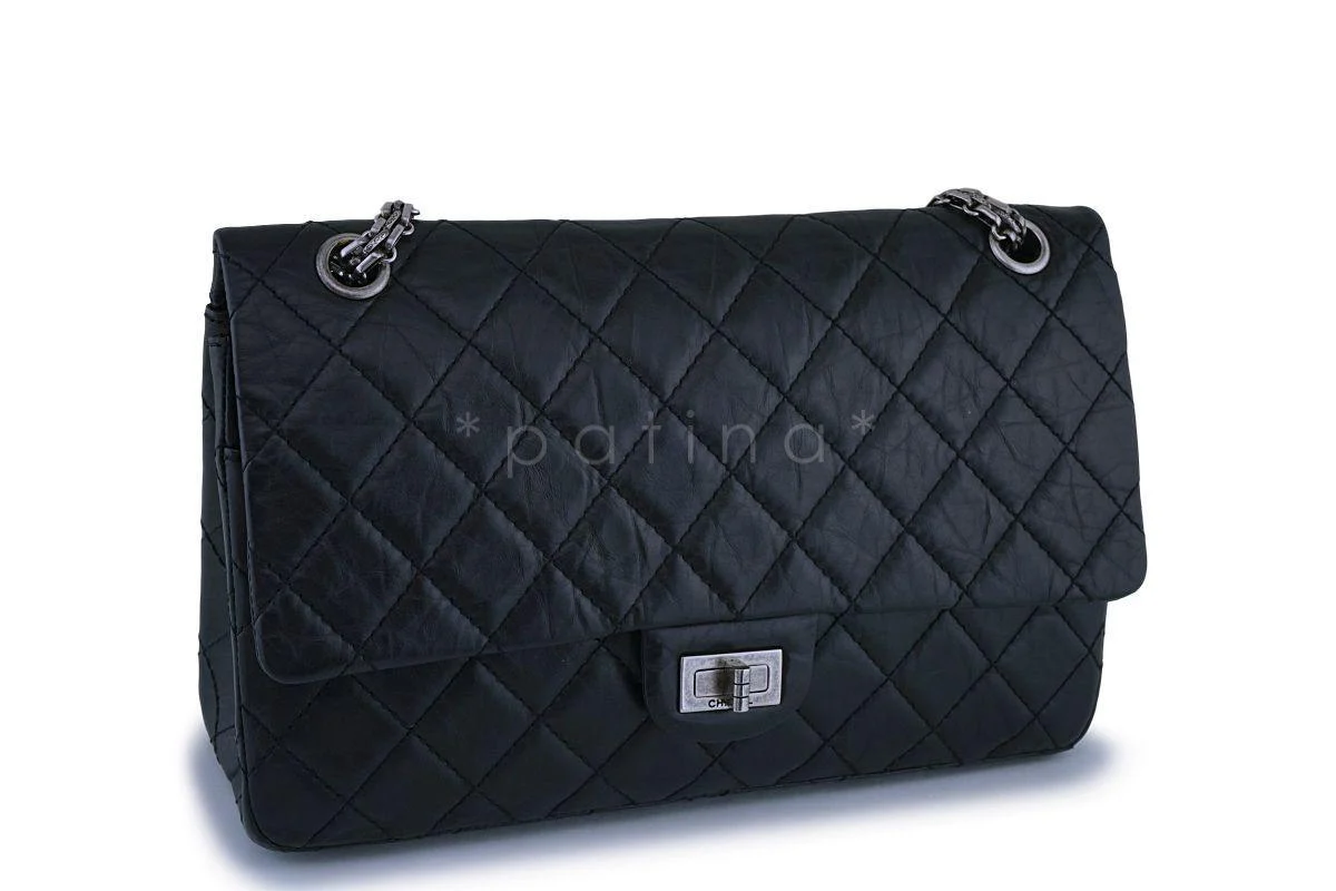 Chanel Black Medium 226 2.55 Reissue Classic Double Flap Bag RHW - Image 3