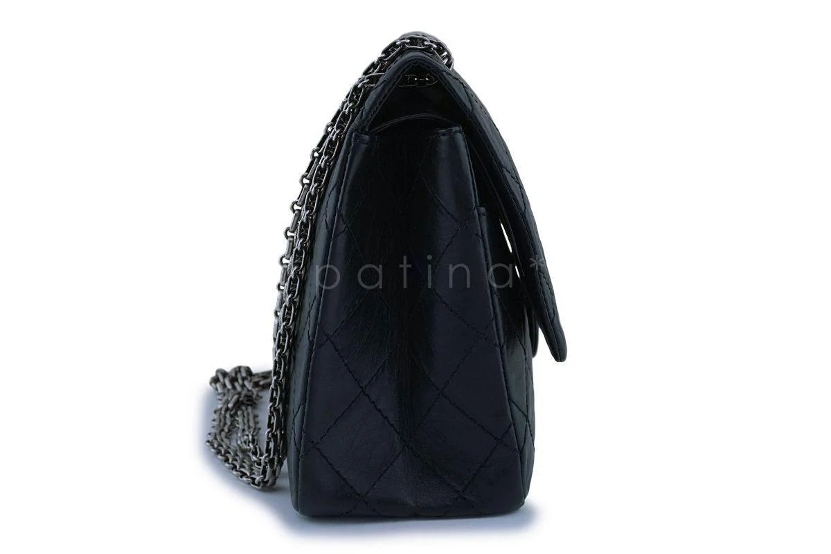 Chanel Black Medium 226 2.55 Reissue Classic Double Flap Bag RHW - Image 4
