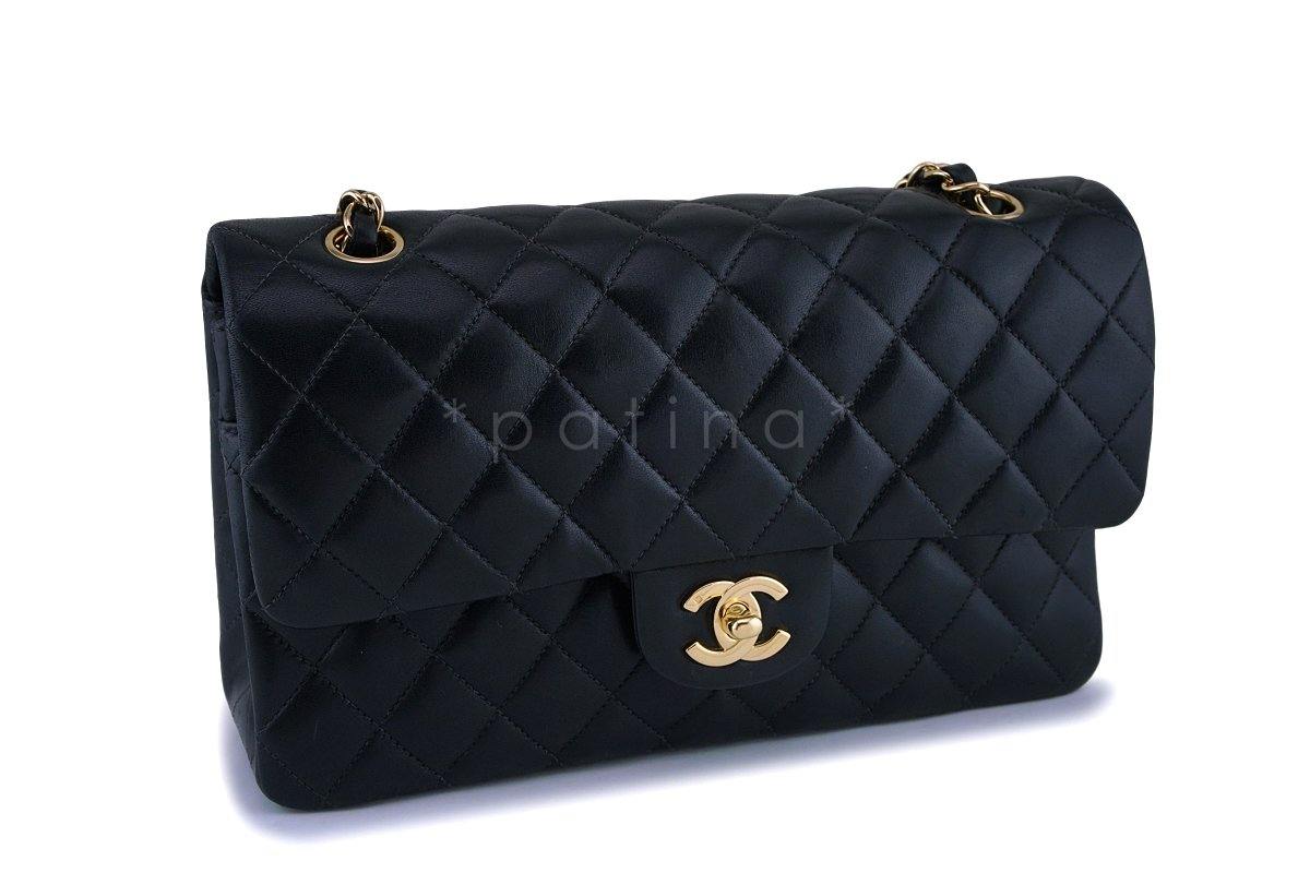 Chanel Black Medium Lambskin Classic Double Flap Bag 24K GHW - Image 3