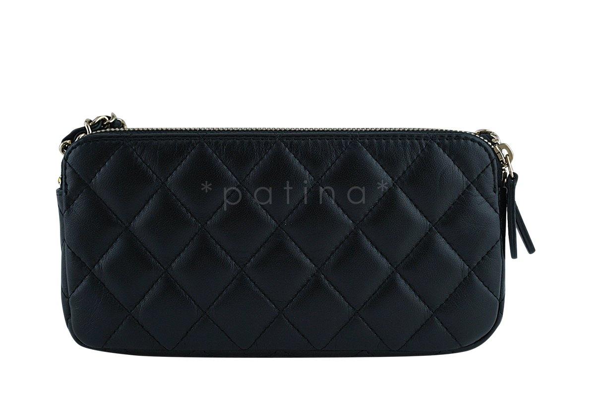 Chanel Black Mini Camera Case Zip Wallet on Chain WOC Bag - Image 4