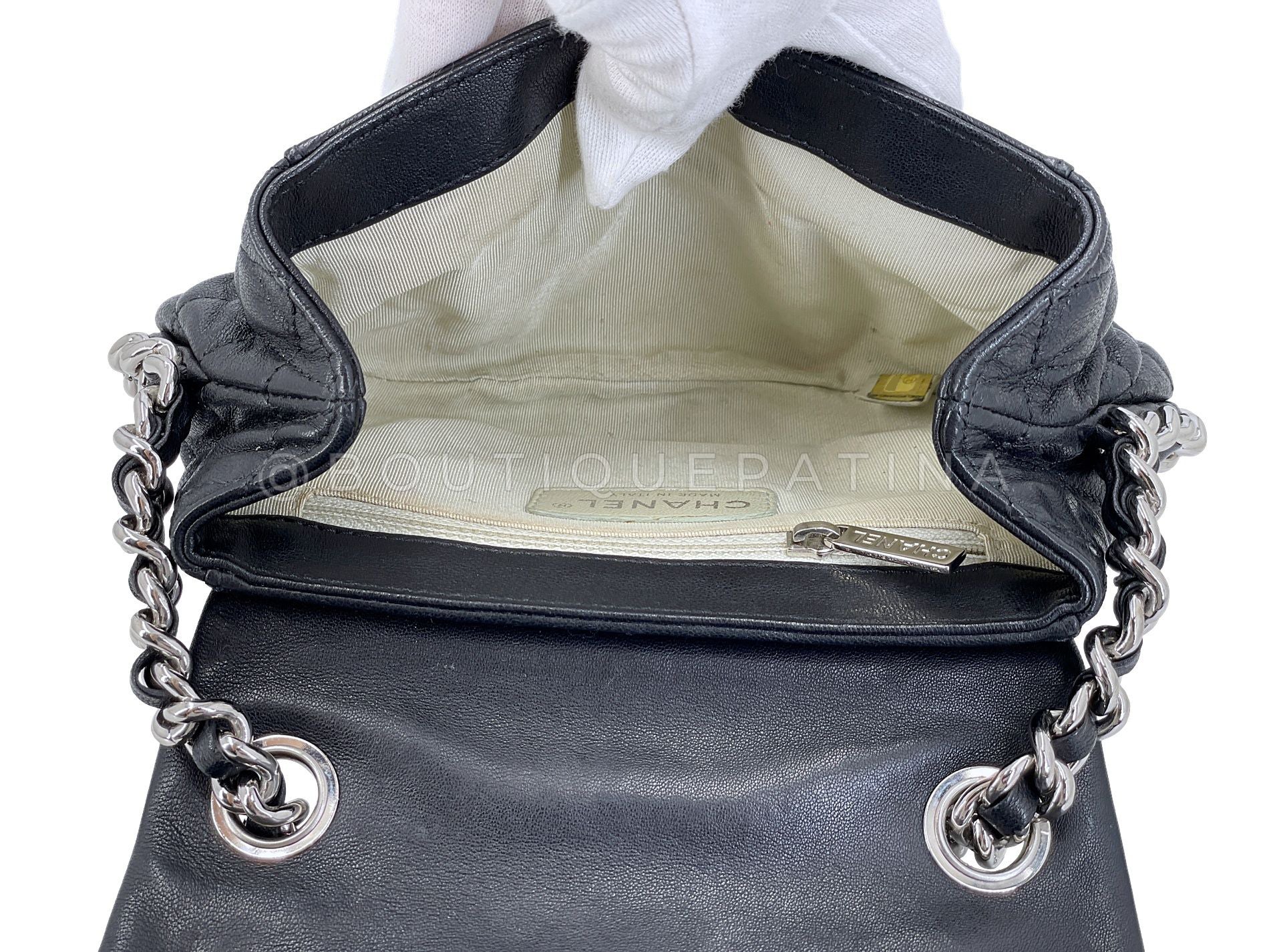 Chanel Black Mini Chain Around Flap Crossbody Messenger Bag SHW - Image 11
