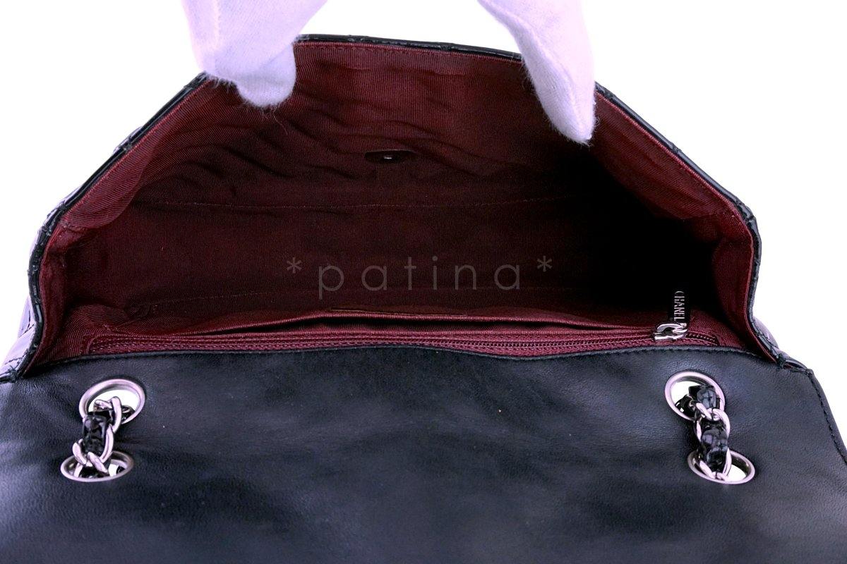 Chanel Black Patent Classic 2.55 Medium Flap Bag SHW - Image 10