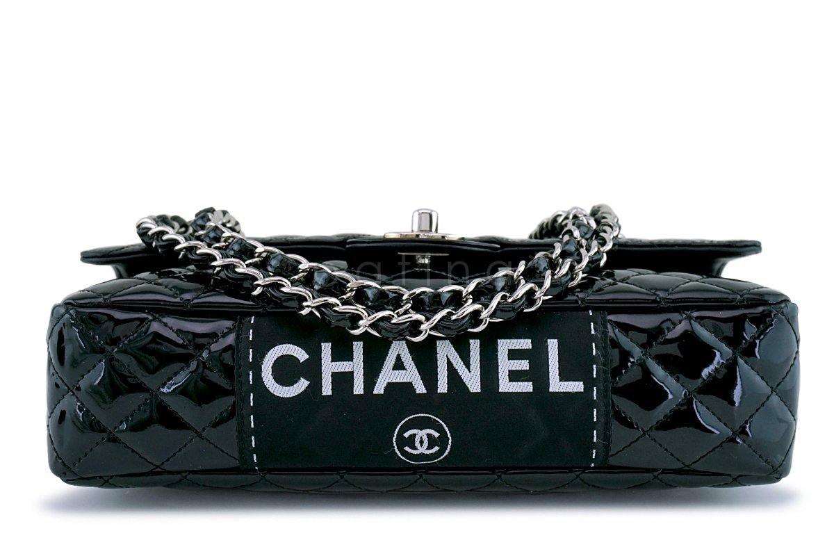 Chanel Black Patent Classic 2.55 Medium Flap Bag SHW - Image 6