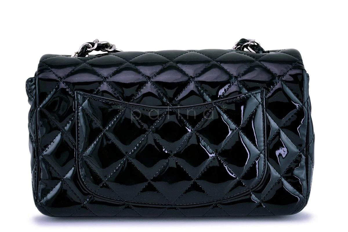 Chanel Black Patent Classic Quilted Rectangular Mini 2.55 Flap Bag - Image 5